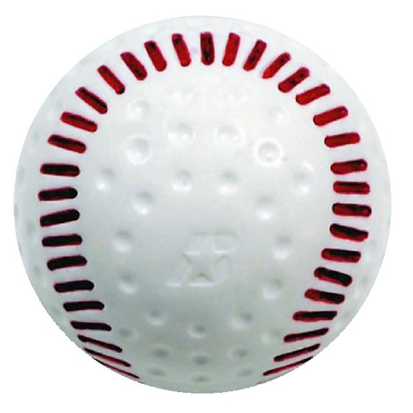 Baden White Dimpled Baseballs with Red Seams (One Dozen)