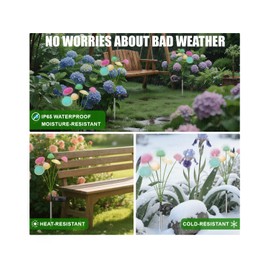 Solar Mushroom Light Outdoor Waterproof,Garden Patio Decorative 4 Colour Lights for Patio Lawn,Landscape Lighting Large Bulbs,Starlight Windswept Lights,Great Gift for Women for Gardening,2 Packs