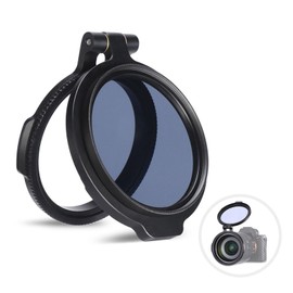Universal ND Filter Adapter Rings, Quick Release System, Aluminum Alloy CNC Technology, Light Leakage Prevention, Rotatable Filter Cover for Most Lenses Indoor Outdoor Shooting