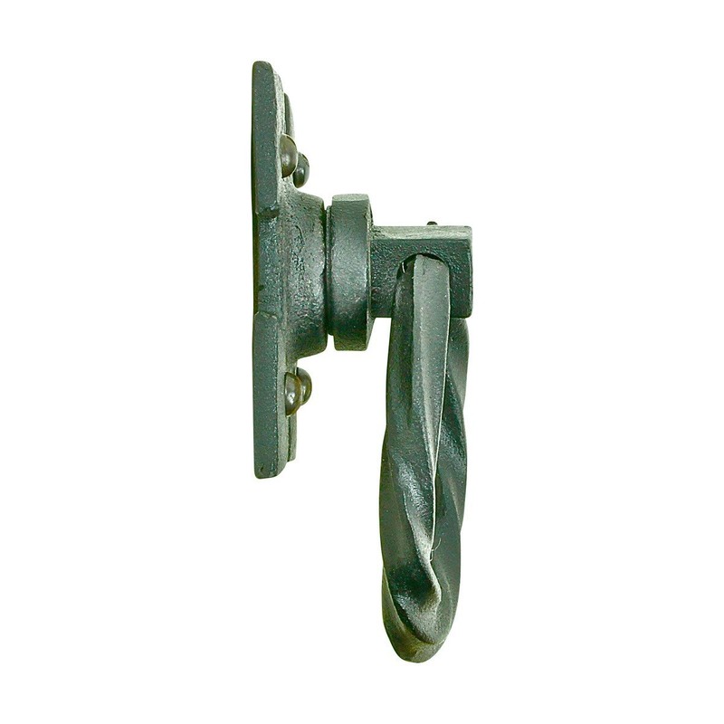 7" Wrought Iron Door Latch Lock Set Ring Pull Two-Way