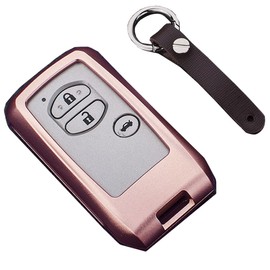 Key Case for Toyota Land Cruiser Smart Key Case Key Cover Alloy Toyota Land Cruiser Exclusive Design 3 Button Key Holder Alloy Smart Key Case for Toyota Land Cruiser, rose gold
