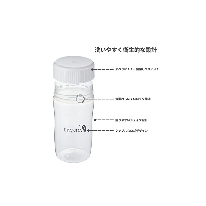 ELANDA Protein Shaker Bottle with Blenderball, 16.9 fl oz (500