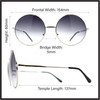 Hippie Retro Groovy Gradient Oversize Circle Lens Round Lennon Sunglasses