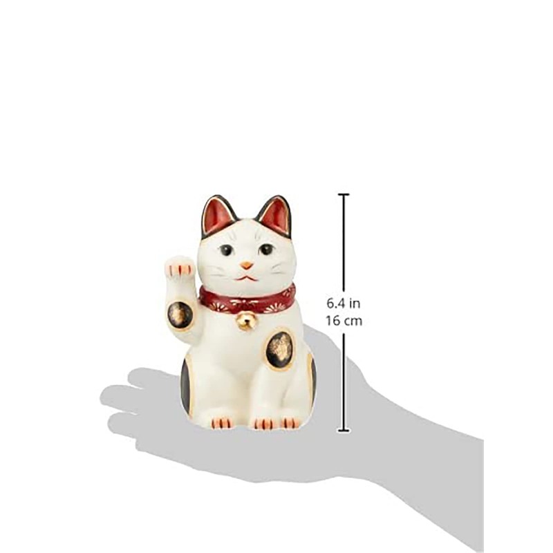 Yakushi Kiln 7854 Ceramic Chrysanthemum Flower Maneki Neko Maneki Neko