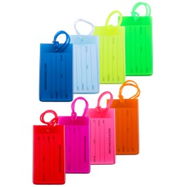 8 Packs Colorful Flexible Travel Luggage Tags for Baggage Bags/Suitcases - Name ID Labels1 Set for Travel 1