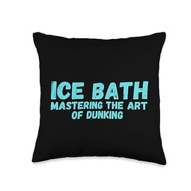 Ice Bath Funny Cold Plunging Tee Ice Bath Funny Cold Plunging Throw Pillow, 16x16, Multicolor