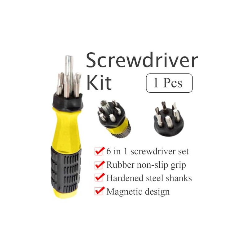 OZSTOCK Ratchet Screwdriver Set 1pcs/2pcs, Scalable Bit Screwdriver Set，Mini Screwdriver