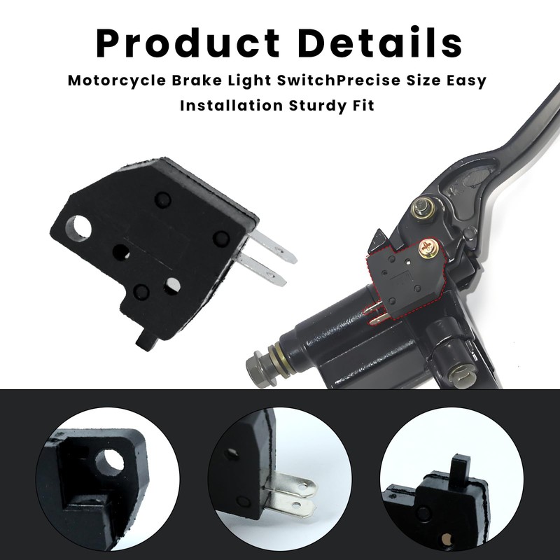 1 Pair Motorcycle Brake Light Switch, Left & Right Front