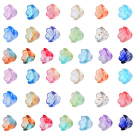 Pack of 150 Flower Beads Glass Beads for Jewellery Making, Mixed Trumpet Flower-Shaped Crystal Beads with Hole, Bellflower Beads for DIY Bracelets, Necklaces, Earrings and Craft Projects
