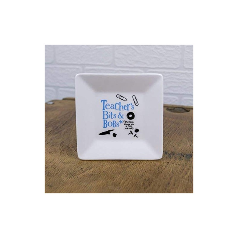 Bright Side Teacher Bits and Bobs Coin Bone Ceramic Tray