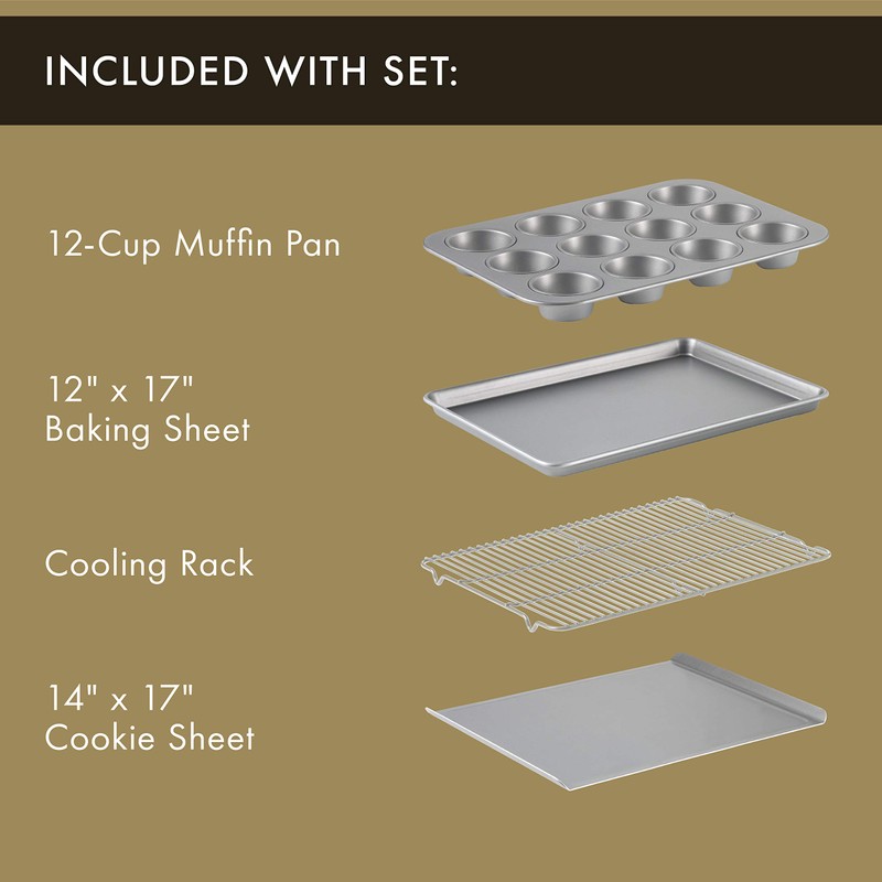 Calphalon 10-Piece Nonstick Bakeware Set Includes Baking Sheet Cookie Sheet