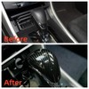 IKUESM 1pcs Carbon Fiber Car Shift Knob Shift Lever Handle