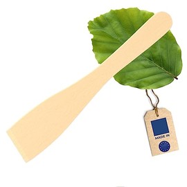 Spatula, 25 cm, antibacterial, heat-resistant and plastic-free, no scratches in coated pans, no plastic in food, 100% natural product, beech wood
