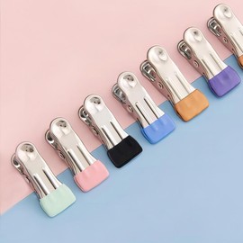 Coideal - Pinzas de ropa de colores, 30 alfileres utilitarios, multicolores, de acero inoxidable, para tendedero