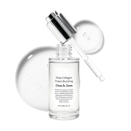 Crema antiarrugas de colágeno profundo en suero, tratamiento reafirmante e hidratante intenso, suero facial antienvejecimiento con ácido hialurónico, elasticidad para piel envejecida, 1.0 fl oz