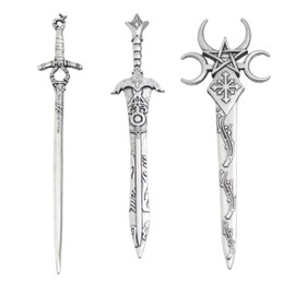 3Pcs Sword Hair Pins - Renaissance Medieval Gothic Hair Sticks for Women, Vintage Metal Hair Chopsticks for Bun Updo, Renaissance Accessories Medieval Accessories