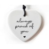 Always proud of you ceramic heart keepsake, Congratulations, New Job,