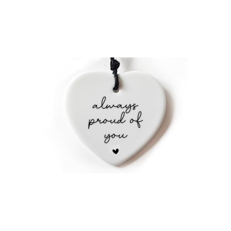 Always proud of you ceramic heart keepsake, Congratulations, New Job,
