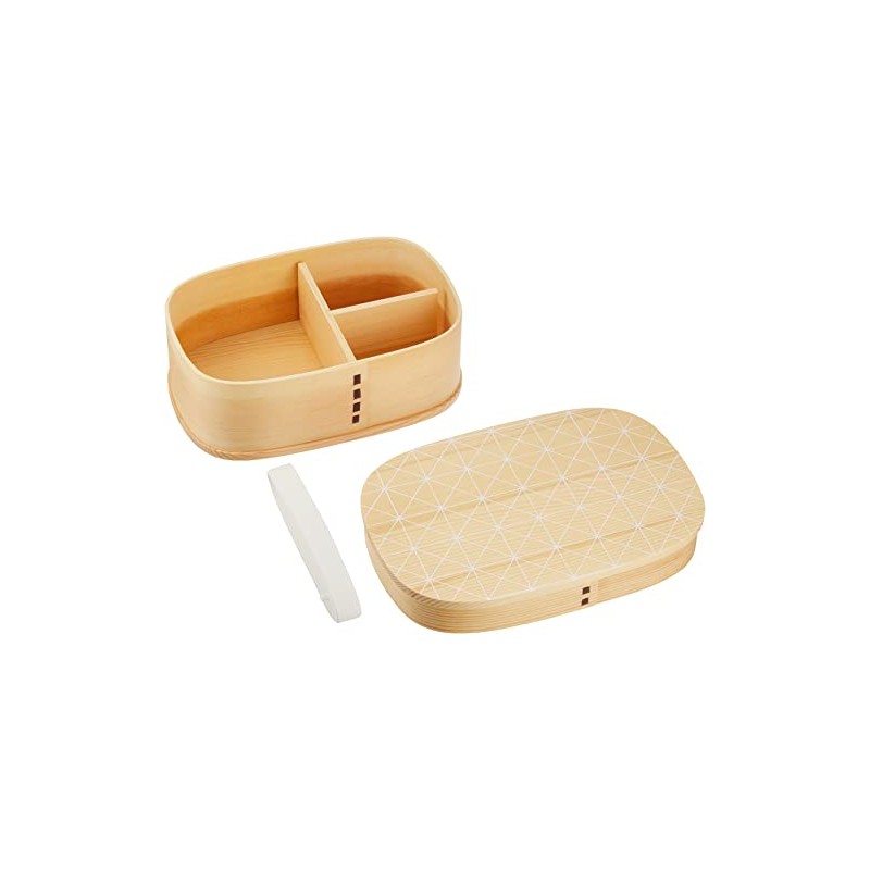 isso ecco 4567782 New Wappa Bento Box, Lattice, White, Single