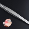 Long Forceps Tweezers, Serrated Bent Tips Precision Curved Science Surgical