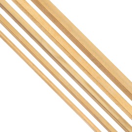 BENECREAT 5PCS Brass Square Bar Stock 20cm Long Solid Square Rods Stock 8/6/5/4/3cm for DIY Crafts, Framing and Home Decoration