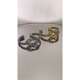 TheLuxDesigns Silver Stainless Steel Forever Love Knot Infinity Bracelets