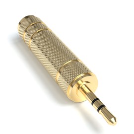 JAMEGA Jack Adapter 3.5 mm to 6.35 mm | 6.35 mm Jack Female to 3.5 mm Jack Plug AUX Stereo Adapter Audio with Gold-Plated Contacts for Headphones, Speakers, Guitar, Piano