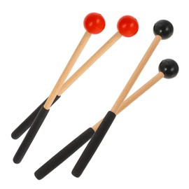 WHAMVOX 2pairs Mallets for Marimba and Tongue Drum Lightweight Percussion Instrument Sticks with Random Handle Design for Music Enthusiasts and Beginners