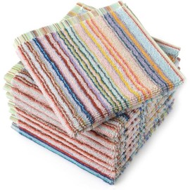 Kitchen Dishcloths for Washing Dishes, Ultra Absorbent Dish Rags, Cotton Cleaning Cloths Pack of 8, 12x12 Inches (Mix-1, 12x12 inch) - Color: Mix-1, Size: 12x12 inch