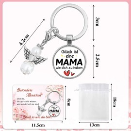 Happirra Mother's Day Gifts for Mum, Gifts for Best Mum Birthday, Guardian Angel Keyring Gift for Mother in Law, Gifts Mother's Day, Birthday Gift, Easter Gifts, mom gifts