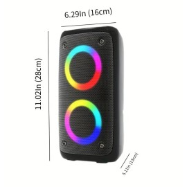 Factory 1265 Bass Wireless Speaker Chargeable Multiple Function Bluetooth Karaoke Wireless Karaoke Speakercolor: Black