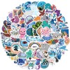 Bifarde 100Pcs Cute Ocean Stickers, Vinyl Waterproof Removable and Reusable