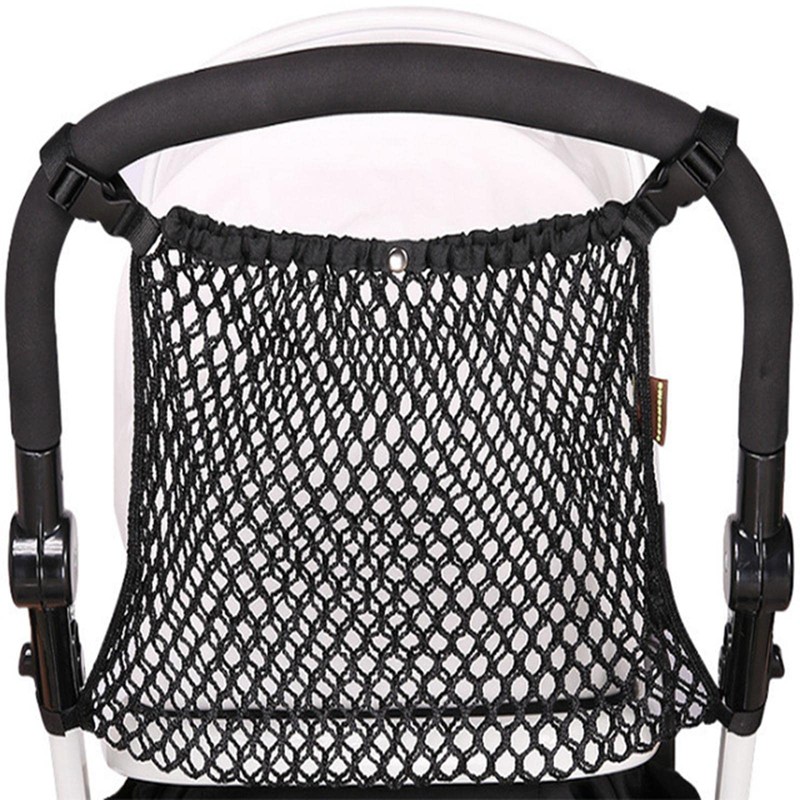 Milageto Universal Stroller Mesh Bag, Portable Bag Holder, Hanging Container,