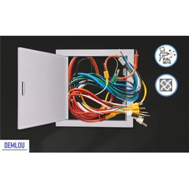 Metal Access Panel for Wall and Ceiling – White Steel Inspection Hatch with Magnetic Closure – Flush Fit Access Door for Wires, Meters, Pipes – Non-Fire Rated. (20x20 cm / 8"x8")