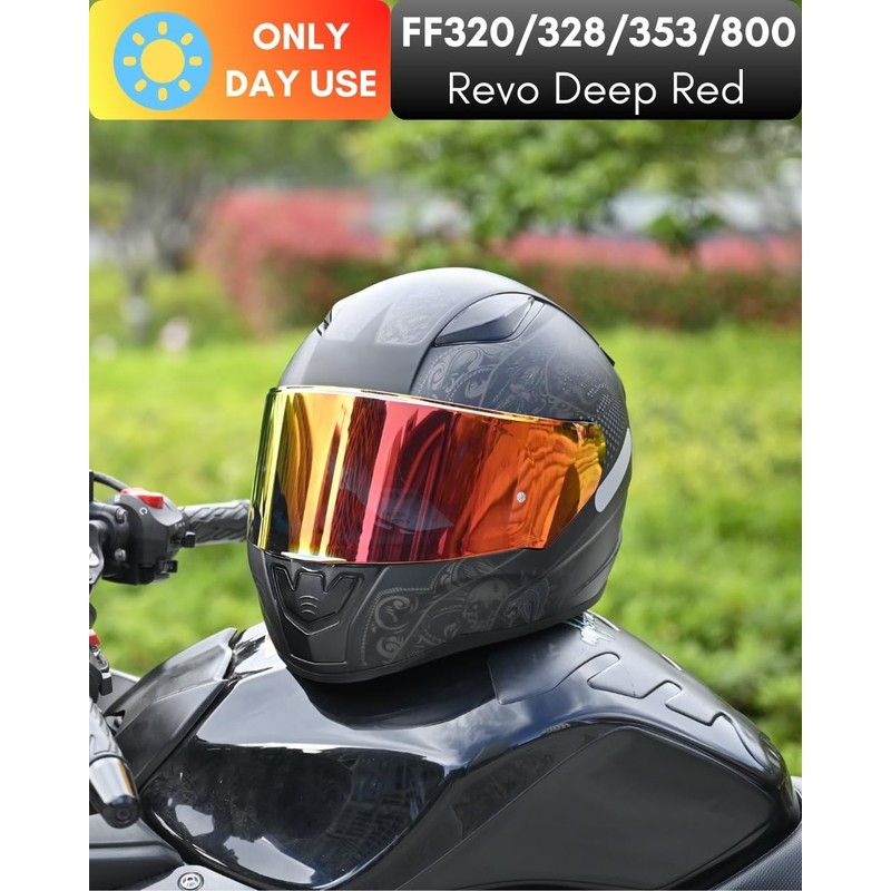 Logto Compatible with LS2 FF353/320/328/800 Helmets Visor Tint Replacement Motorcycle