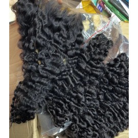 14a Grade Human Hair Bundles Bone Straight Original Burmese Curly Human Hair Wigs Bundles Suppliercolor: 1 bundle deep culry, Stretched Length: 12 inches