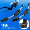Kisbeibi Diving Fin Strap 1pair Rustproof Durable Quick Release Heel