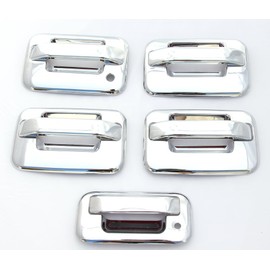 EZ Motoring Chrome Door Handle & Tailgate Covers w/o keypad & w/o PSG Keyhole for 2004-2014 Ford F-150 F150 (4 Doors)