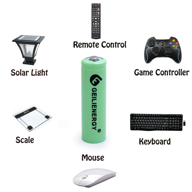 GEILIENERGY Solar Light Batteries AAA Triple A NIMH 600mAh 1.2V
