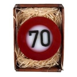 Lustapotheke® Handmade Soap for 70th Birthday in Traffic Sign Look