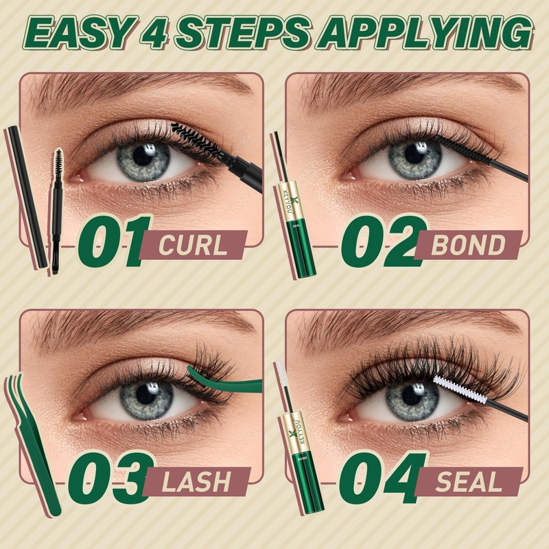 Lash Clusters Kit Soft Natural with Thin Band Easy to
