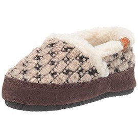 Acorn Unisex-Kid's L'il Jam Moc Slipper, Pebble, 1-2