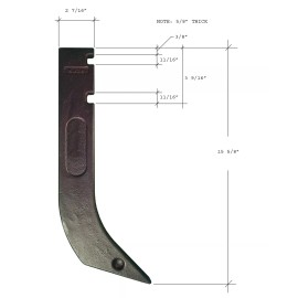 Gannon, Case/Cat/Deere 1 - Gannon Scraper Box Shank with Scarifier Tooth - H920 & 8075