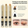 Doble Lápiz Sombras Portátil: Perla Con Brillo Fino