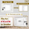 TRJ 3 PCS Large Thermostat Lock Box with Key, Clear