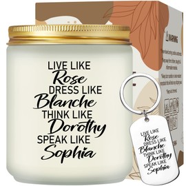 Maybeone Golden Girls Merchandise - Live Like Rose Lavender Scented Candle for Her - The Golden Girls Gifts for Women