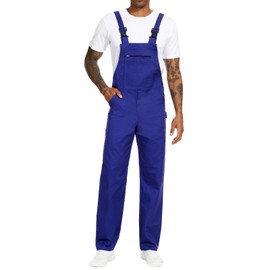 WORK IDEA Work Dungarees for Men Multi Pocket Technology Men's Work Dungarees, royal