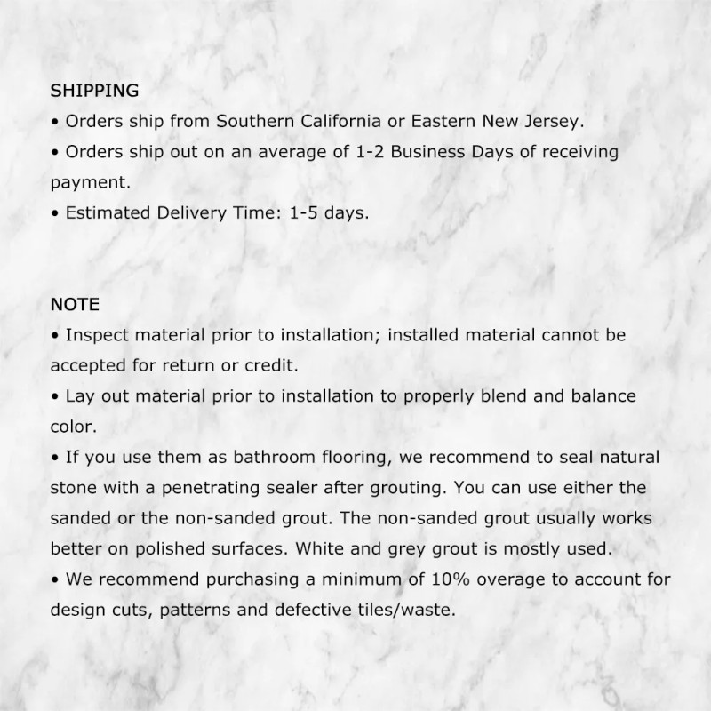 Stone Center Online C31A7XP Carrara White Bardiglio Gray Thassos White