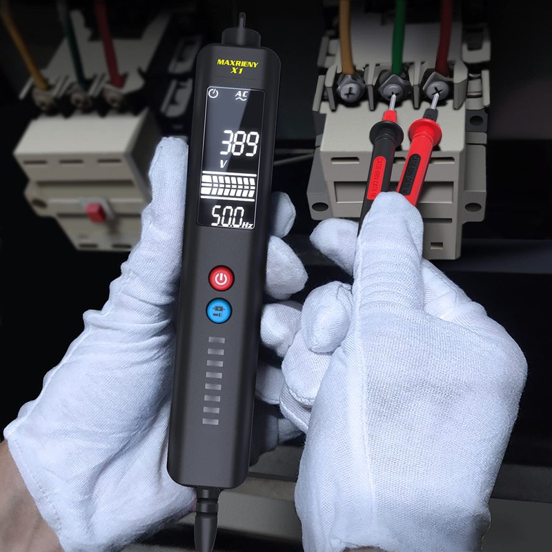 MAXRIENY Voltage Tester, EBTN LCD 3-Line Display Voltage Detector Pen