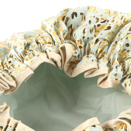 ieron Double Layer Shower Caps, Reusable Bath Cap, Waterproof Elastic Shower Hat Edge Cover for Ears, for Women, Shower, Spa, Salon, 2 Packs, Green